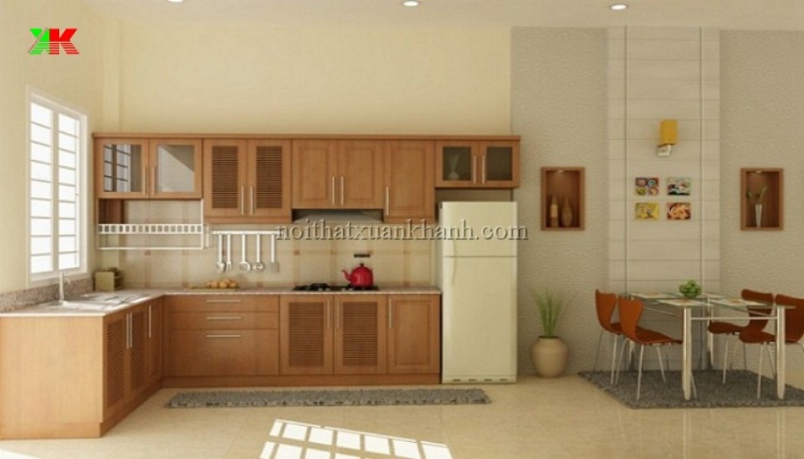 thiet ke mau tu bep dep duoc cung cap 474 Sự sang trọng và nét hiện đại một phần được thể hiện qua hình dáng của tủ bếp