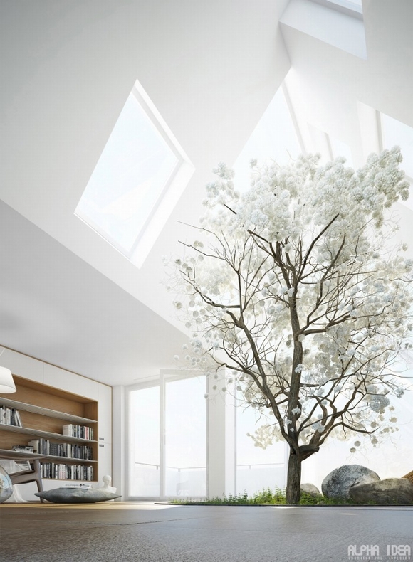 cua so tran nha 11 ngoisao.vn Thiết kế tận dụng ánh sáng tự nhiên với thiết kế tạo cửa sổ trần nhà