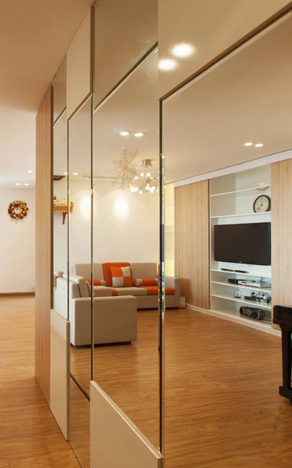 trang tri noi that 3 ngoisao.vn Thiết kế trang trí nội thất gọn gàng của căn hộ 95 m2 với hai phòng ngủ