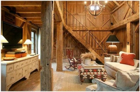 cozy and inviting barn living rooms 15 554x367 Ngắm nhìn ngất ngây với bộ sưu tập thiết kế phòng khách