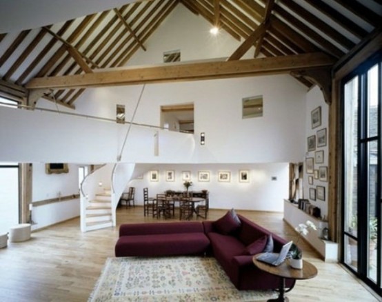 cozy and inviting barn living rooms 42 554x438 Ngắm nhìn ngất ngây với bộ sưu tập thiết kế phòng khách