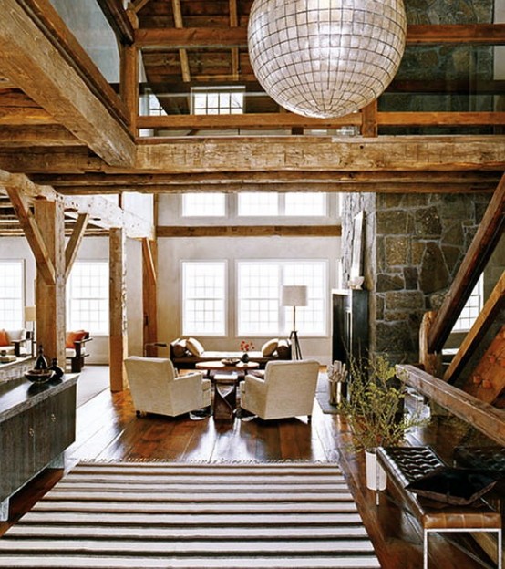 cozy and inviting barn living rooms 8 554x624 Ngắm nhìn ngất ngây với bộ sưu tập thiết kế phòng khách
